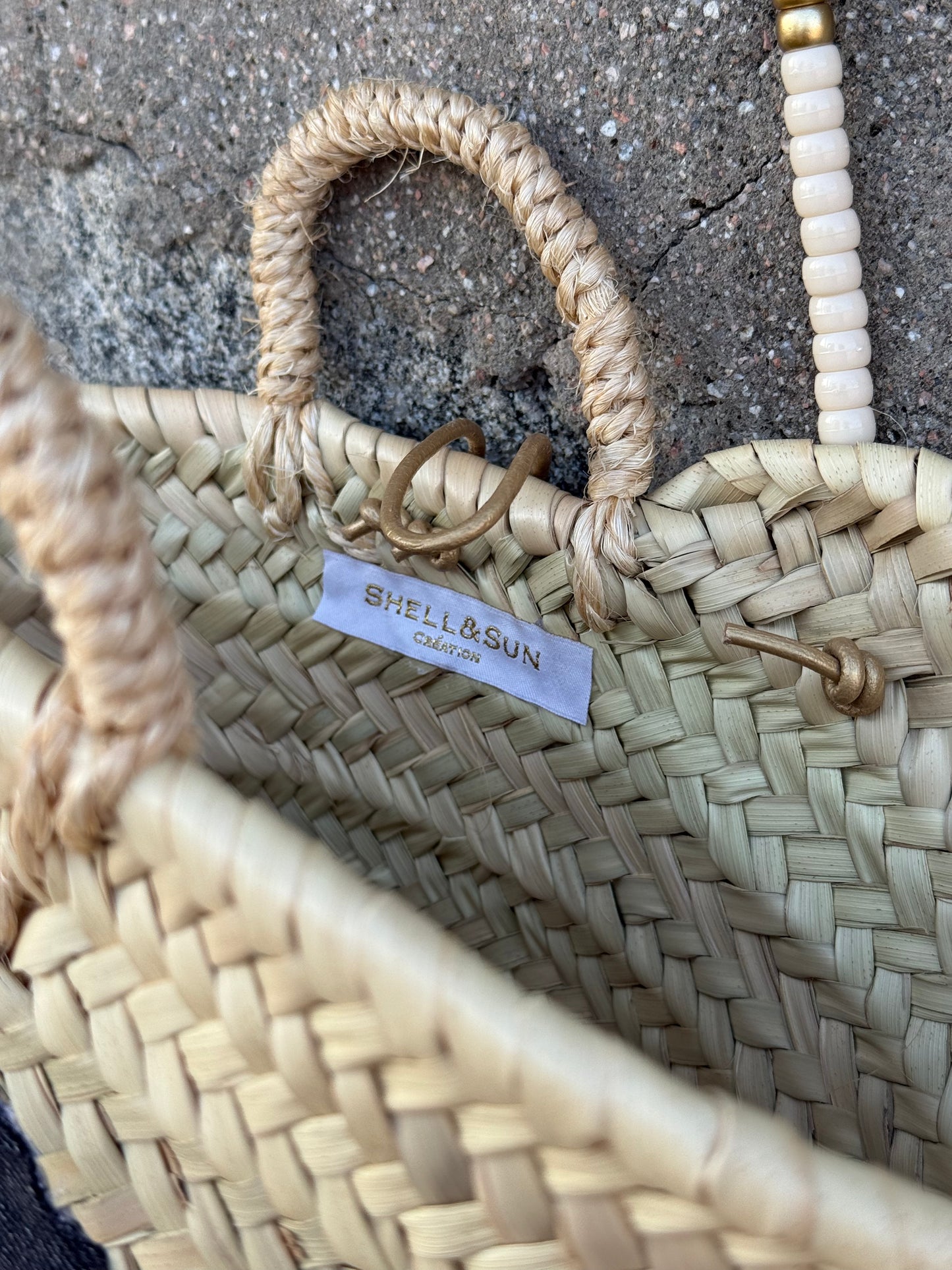 Panier Denim — Coquillage