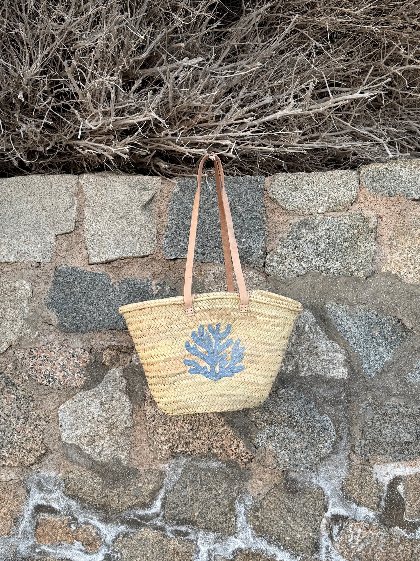 Grand panier Denim — Corail