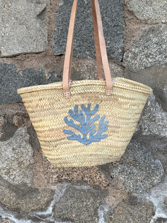 Grand panier Denim — Corail