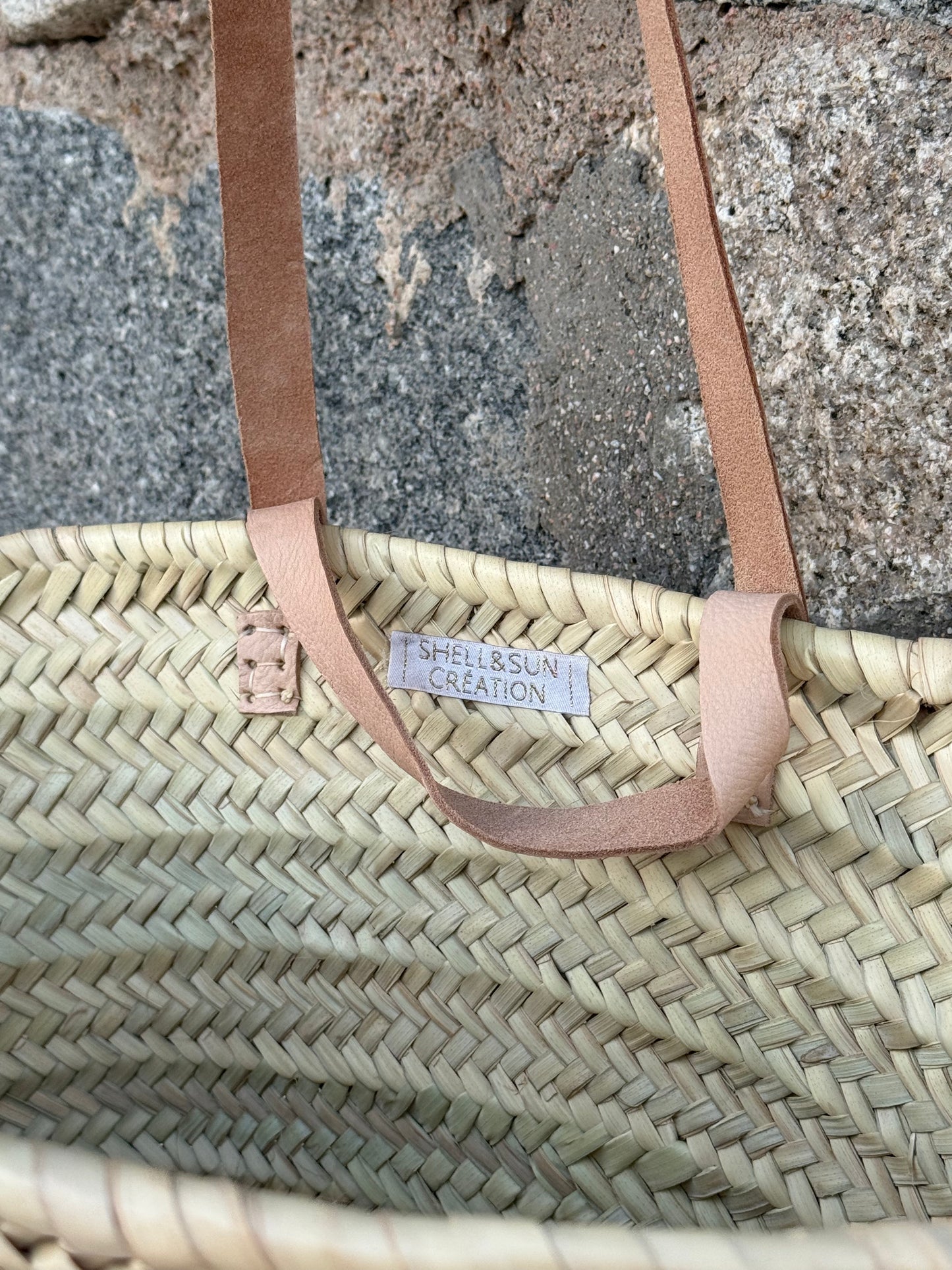 Grand panier Denim — Coquillage